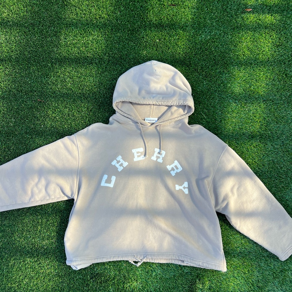 Cherry LA Beige Hoodie